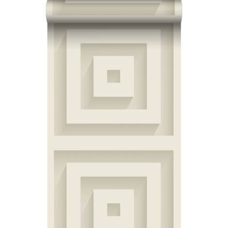 papier peint carrés 3d blanc  - Origin Wallcoverings