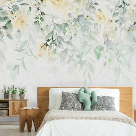 Papier peint Cascade de Roses Seconde Variante - 200 x 140 cm