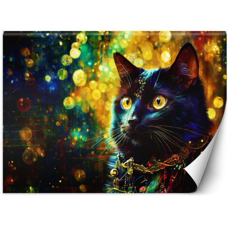Papier peint Chat noir Abstraction 250x175