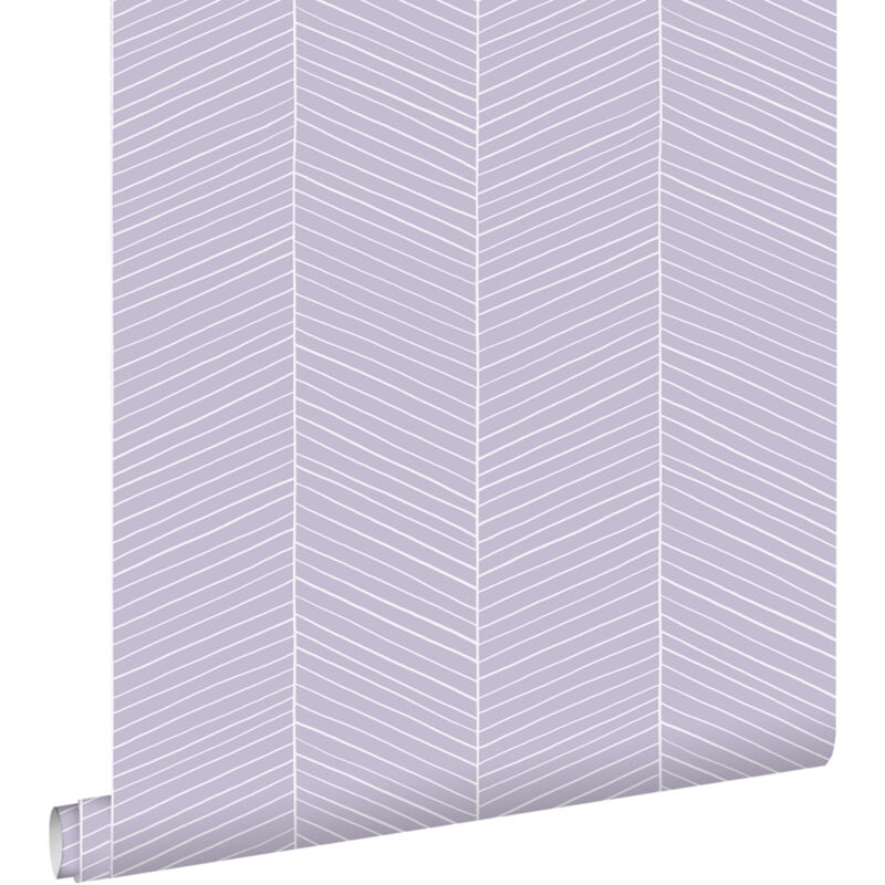 Papier peint chevron lilas violet Estahome