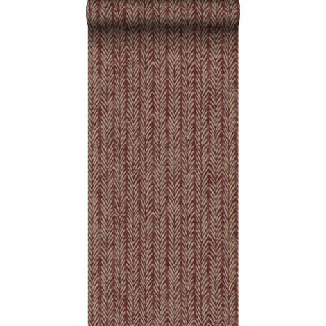 papier peint chevrons rouge bordeaux  - Sanders & Sanders