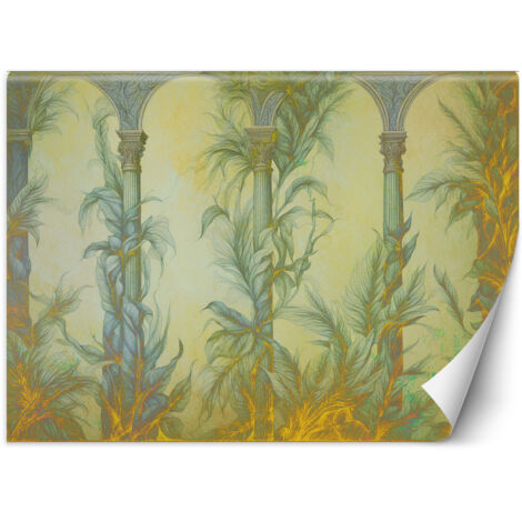 Papier peint Colonnes et feuilles boho 100x70