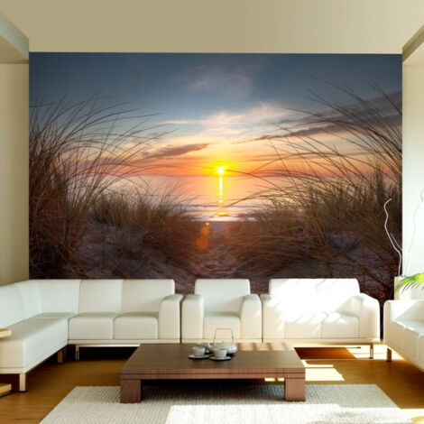 Papier Peint "Coucher de Soleil sur l'océan Atlantique" 154 x 200 cm