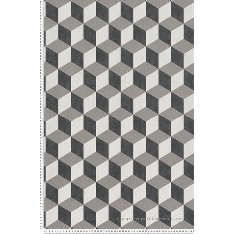 Papier peint Cube - LTC-CUB362 - Les gris|Noir et Blanc|Les noirs