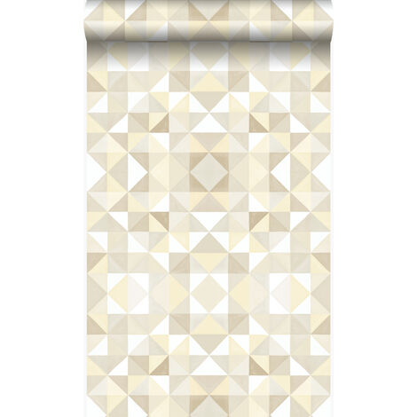 papier peint cubique beige  - Origin Wallcoverings