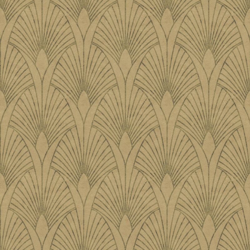 Papier peint de luxe exclusif Profhome 374272 papier peint intissé légèrement texturé design mat or beige brun 5,33 m2