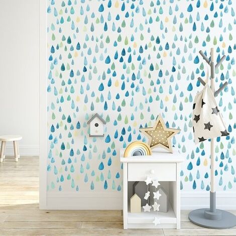 Papier peint design auto adhésif enfance GOTAS 65x260cm - vendu par 2 lés