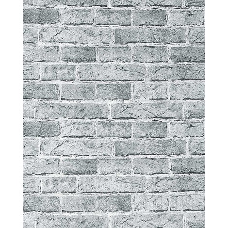 Papier peint design vintage rustique EDEM 583-20 aspect mur de briques  bricks  brix beige sable