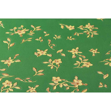 Papier peint designer italien vert et doré Tapisserie élégante à motif pour couloir et cuisine Papiers peints à motifs floraux style baroque