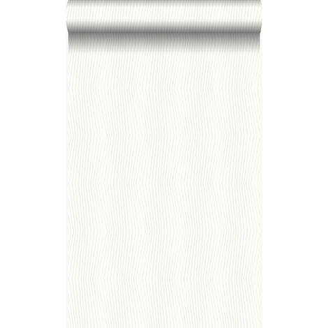 papier peint dessin graphique blanc brillant  - Origin Wallcoverings