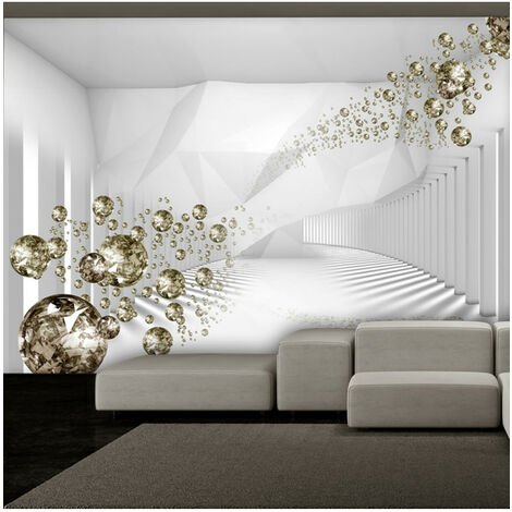 Papier peint - Diamond Corridor (Grey) 400x280