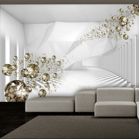 Papier Peint "Diamond Corridor Grey" 70 x 100 cm