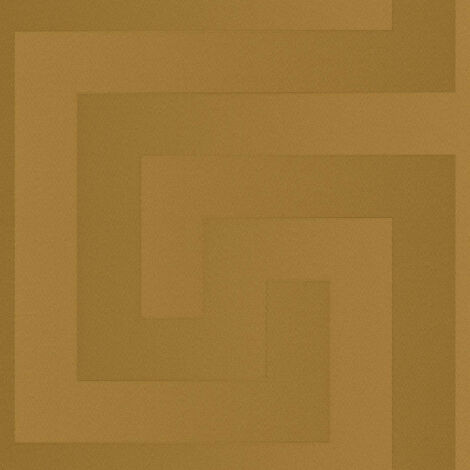 Papier peint doré géométrique moderne pour salon | Tapisserie designer italien dorée pour chambre adulte | Papier peint intissé couloir - 10,05 x 0,70 m