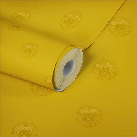 Papier peint doré moderne pour salon motif grec Tapisserie motif Médusa pour chambre adulte Papier peint moderne bureau