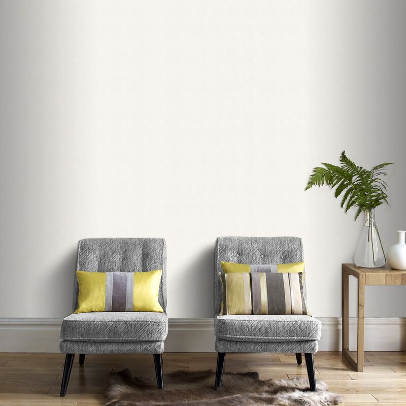 Papier peint intissé Double largeur Tissage Cottage 1005 x 106cm Blanc