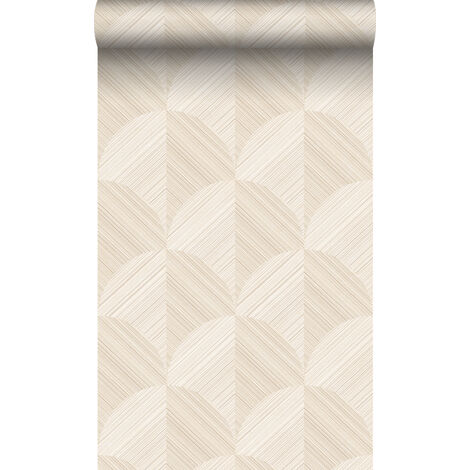 papier peint effet 3D beige clair  - Origin Wallcoverings