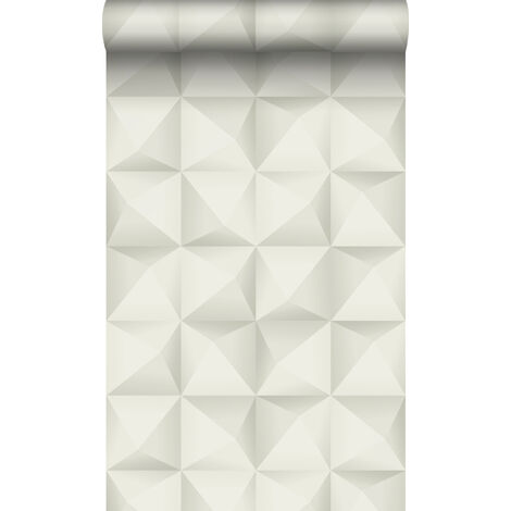 papier peint effet 3D gris clair  - Origin Wallcoverings