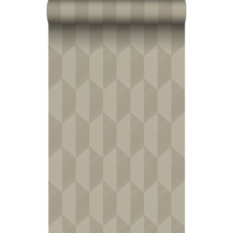 papier peint effet 3D vert céladon  - Origin Wallcoverings