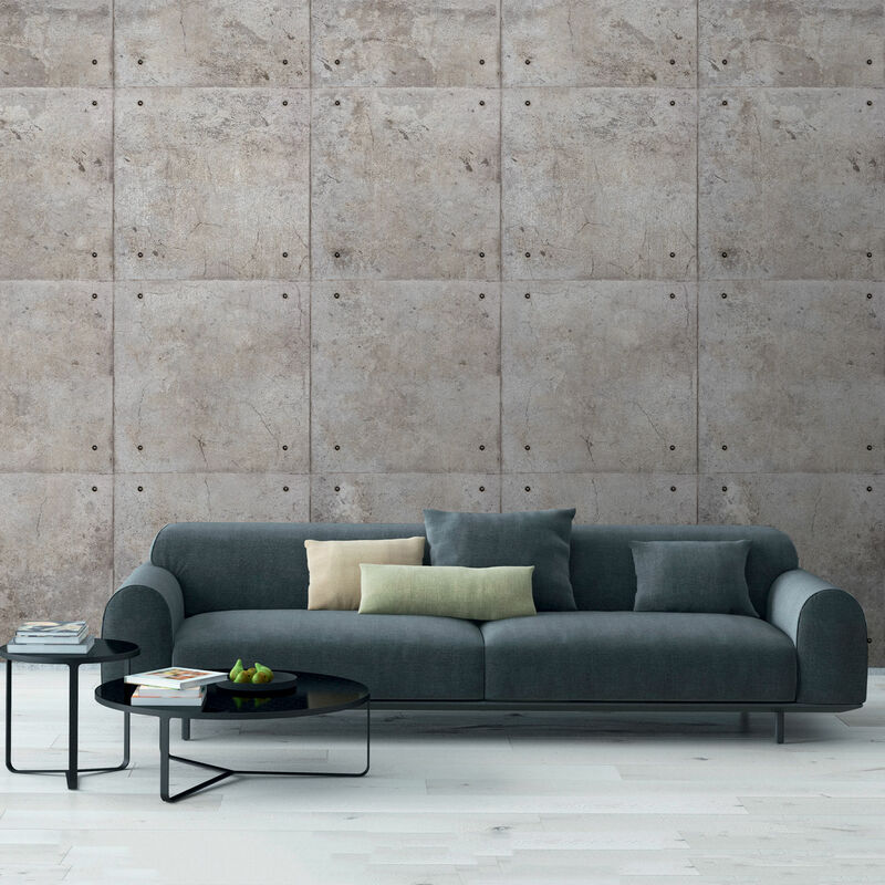 Papier peint effet beton banché 159x280cm