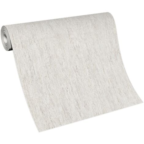 Papier peint effet béton gris clair tendance | Tapisserie béton grise claire couloir & bureau | Papier peint moderne intissé pour chambre