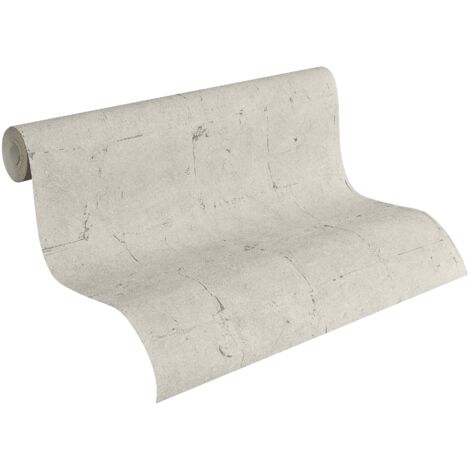 papier peint effet béton gris et beige  - A.S. Création