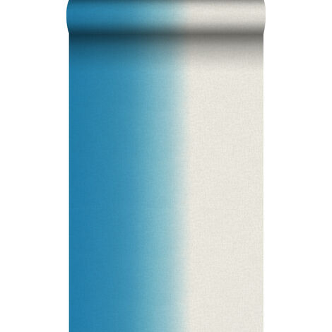papier peint effet dip-dye turquoise  - Origin Wallcoverings