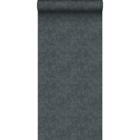 papier peint effet lin bleu foncé  - Sanders & Sanders