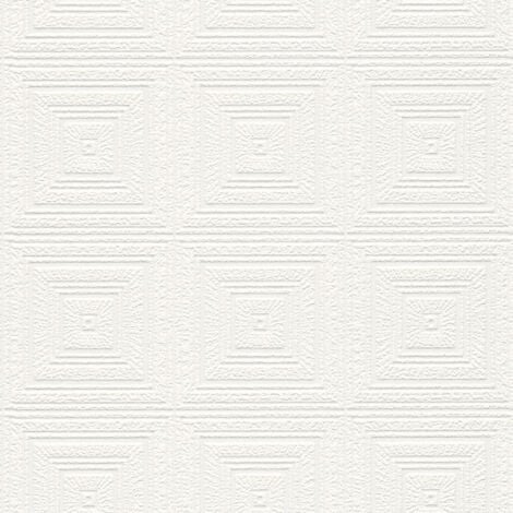 Papier peint élégant blanc crème effet lambris Tapisserie blanche crème 3D idéale salon Papier peint papier uni chambre