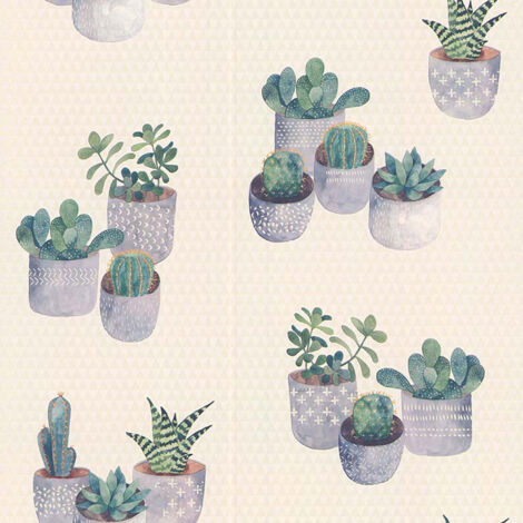 Papier peint en relief cactus Multicolore 10.03x0.53
