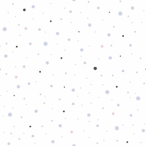 Papier peint enfant moderne Papier peint à pois blanc et gris, idéal pour les chambres de bébé
