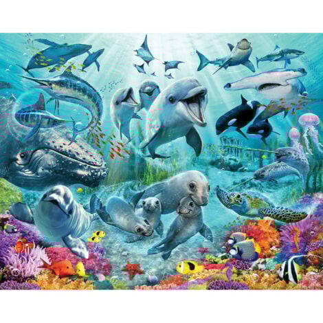 Papier peint enfant monde sous-marin Walltastic 305X244 CM