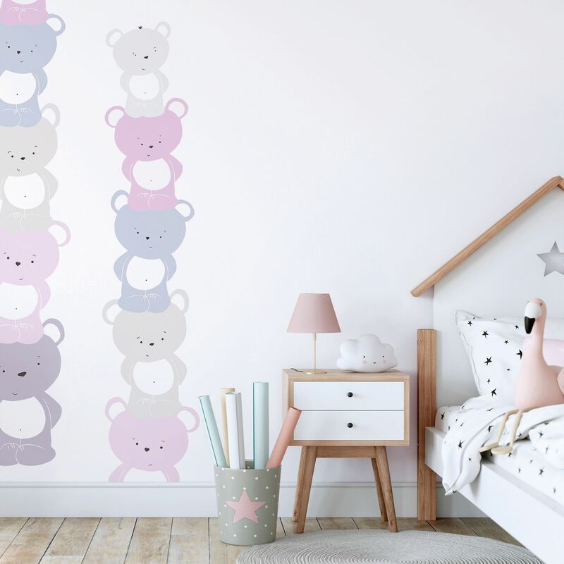 

Papier peint enfants 381362 papier peint intissé légèrement texturé avec des motifs animaux mat rose gris blanc 5,33 m2 - Profhome