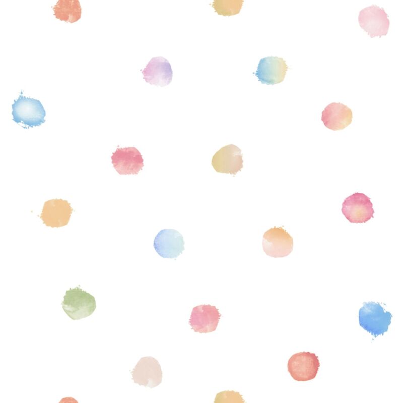 Papier peint enfants Profhome 381471 papier peint intissé légèrement texturé avec un dessin infantile mat blanc rouge bleu jaune 5,33 m2