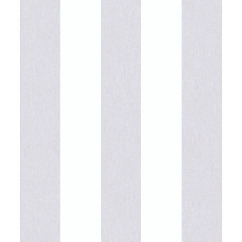 

Papier peint enfants 381484 papier peint intissé légèrement texturé avec des rayures mat gris blanc 5,33 m2 - Profhome