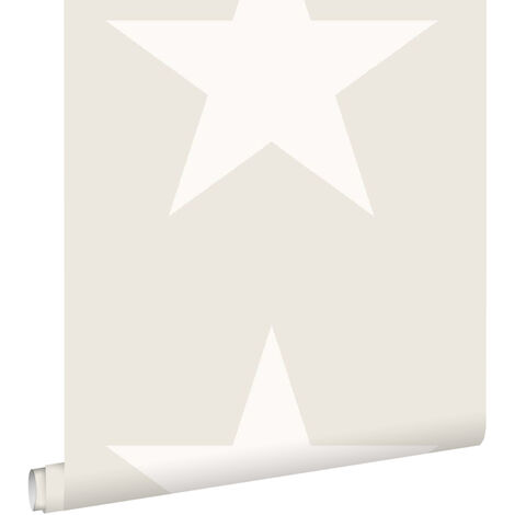papier peint étoiles beige  - ESTAhome