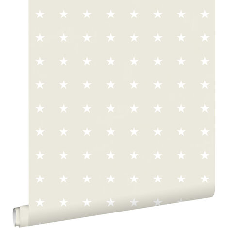 papier peint étoiles beige  - ESTAhome