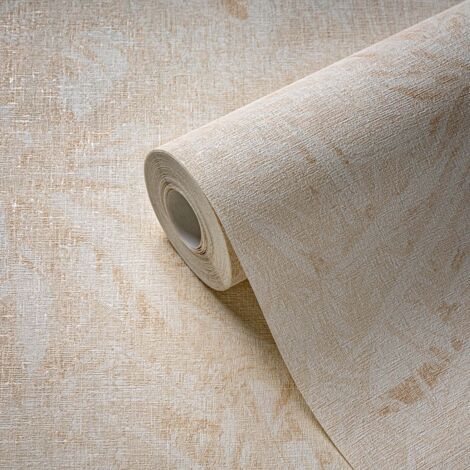Papier peint exotique jaune, feuillage  B395602