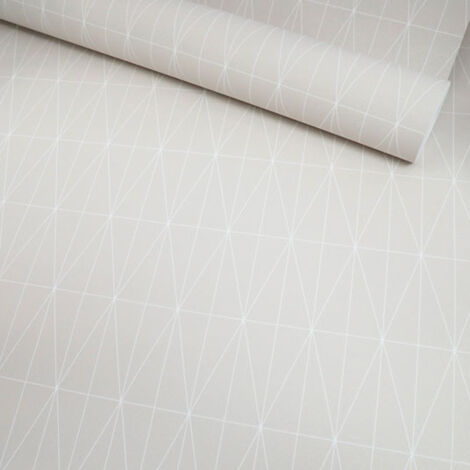 Papier peint expansé sur intissé - Rose gold - Motif géométrique nude à paillettes - Rouleau(x)