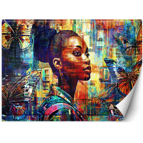 Papier peint Femme africaine Glamour 100x70