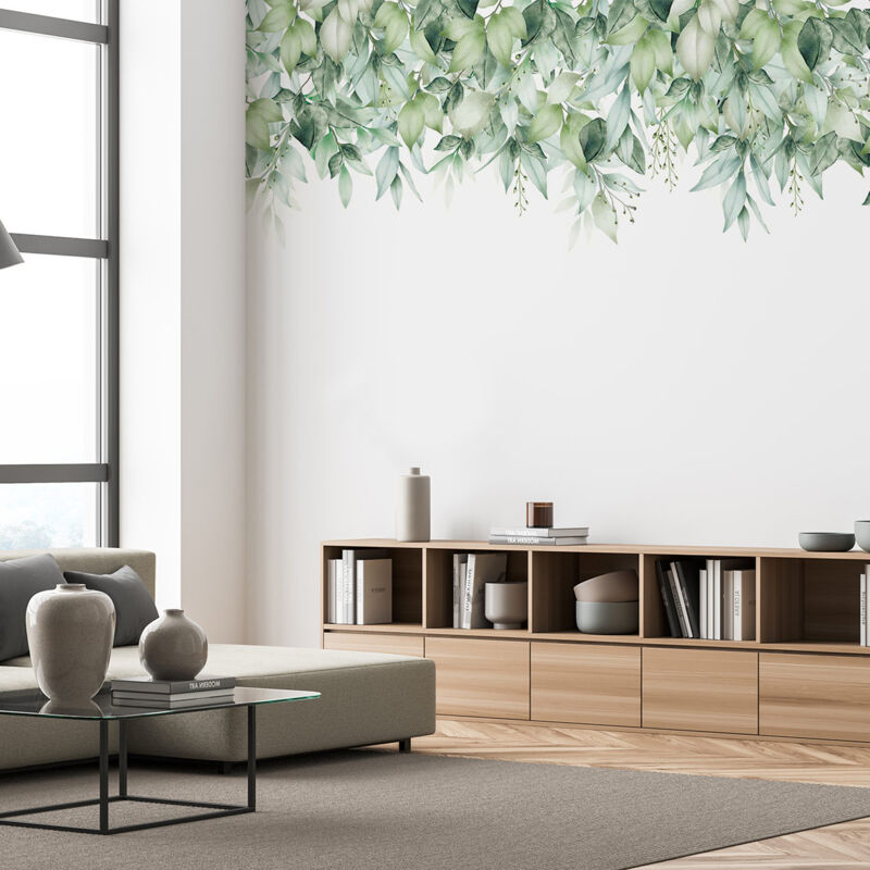 Papier peint feuillage suspendu