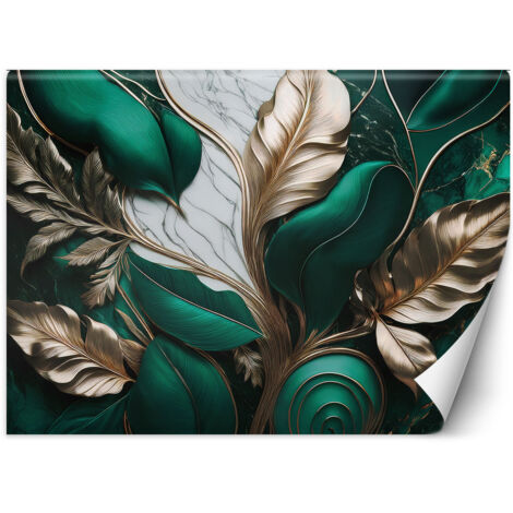 Papier peint Feuilles avec or Glamour Style Loft 400x280
