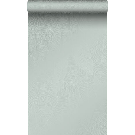papier peint feuilles bleu clair - Origin Wallcoverings