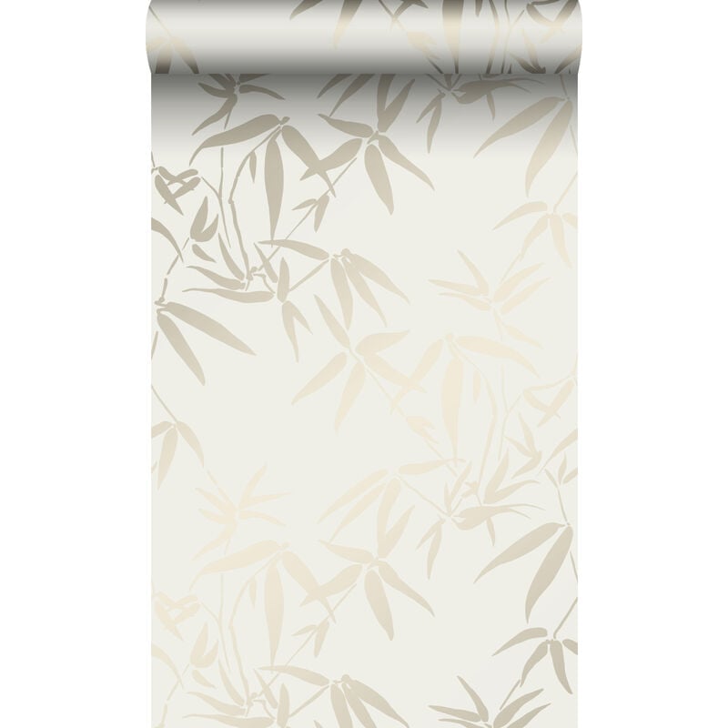 Origin - papier peint feuilles de bambou beige Wallcoverings