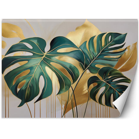 Papier peint Feuilles de monstera tropicales 100x70
