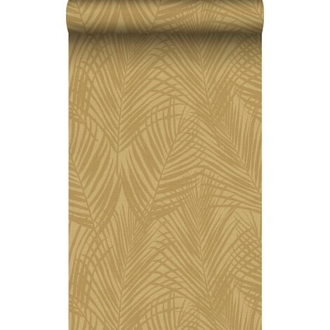 papier peint feuilles de palmier jaune ocre  - Origin Wallcoverings