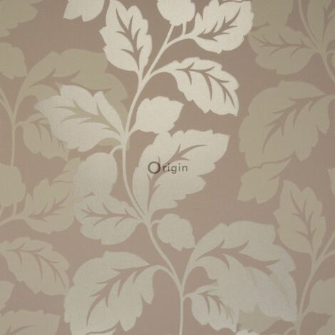 papier peint feuilles marron - Origin Wallcoverings
