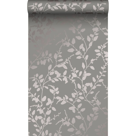 papier peint feuilles taupe - Origin Wallcoverings