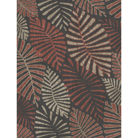 papier peint feuilles terracotta - Sanders & Sanders