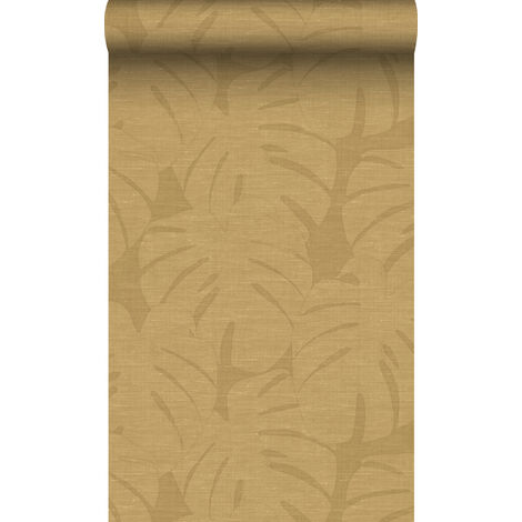 papier peint feuilles tropicales jaune ocre  - Origin Wallcoverings