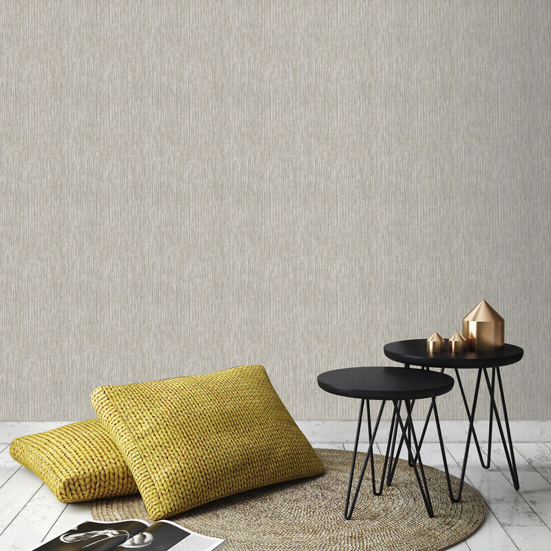 Papier peint intissé Tissage Bambou 1005 x 52cm Grège